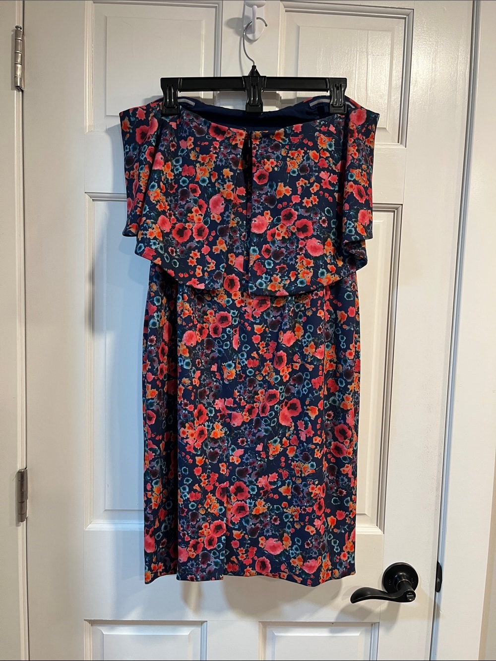 Badgley Mischka Floral Popover Sheath Dress Size 10 - Picture 6 of 14